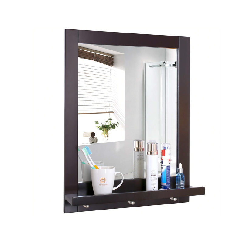 MDF framed mirror w / storage shelf,  rectangular,  concise style ALY0770