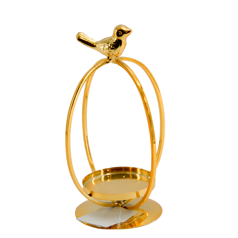 Metal candle holder, tealight holder,  Golden finish.  Modern concise design AL272