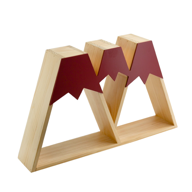 Wooden & MDF wall rack, moutain design AL068