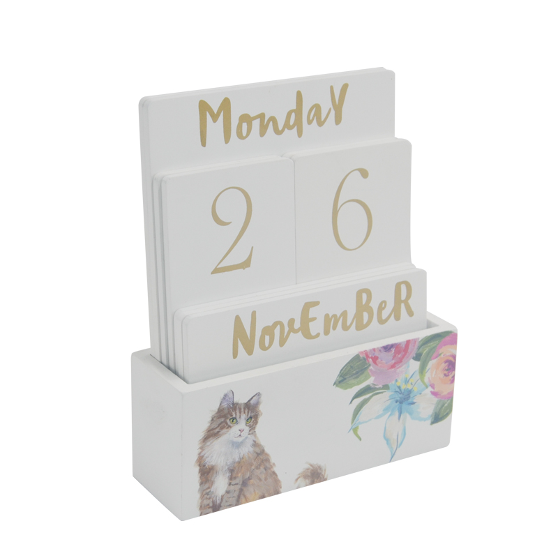 MDF desk top calendar, Perpetual calendar AL2003
