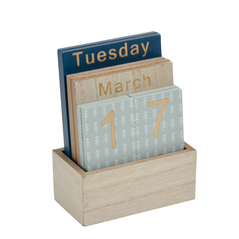 MDF desk top calendar, Perpetual calendar AL2005