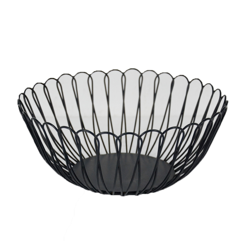 Metal bowl tray, fruit tray. Weld floral side  AL2020