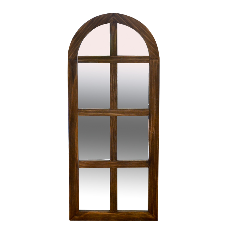 Wood framed mirror, rectangular, window look design AL237