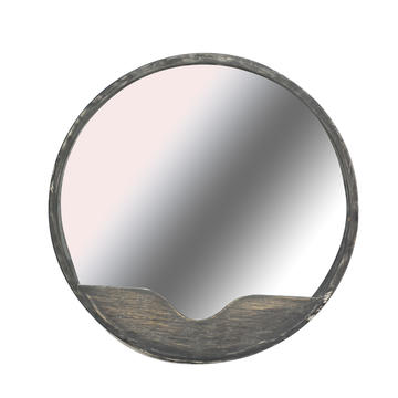 MDF framed mirror, mustache design,  antique finish, vintage style AL244