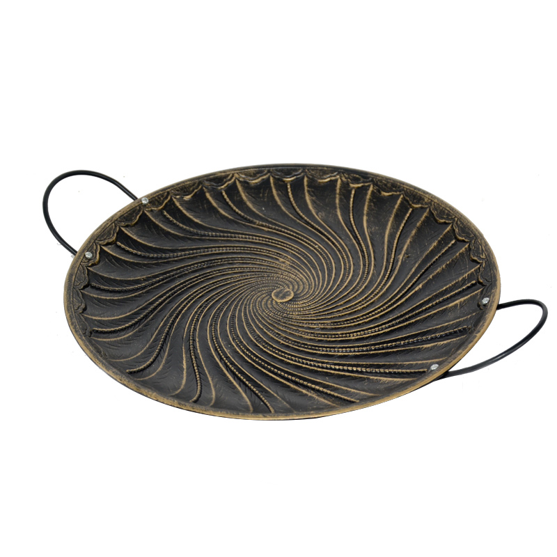 Saw dust mould compressed fruit tray,  bronze antique finish  ALGY856