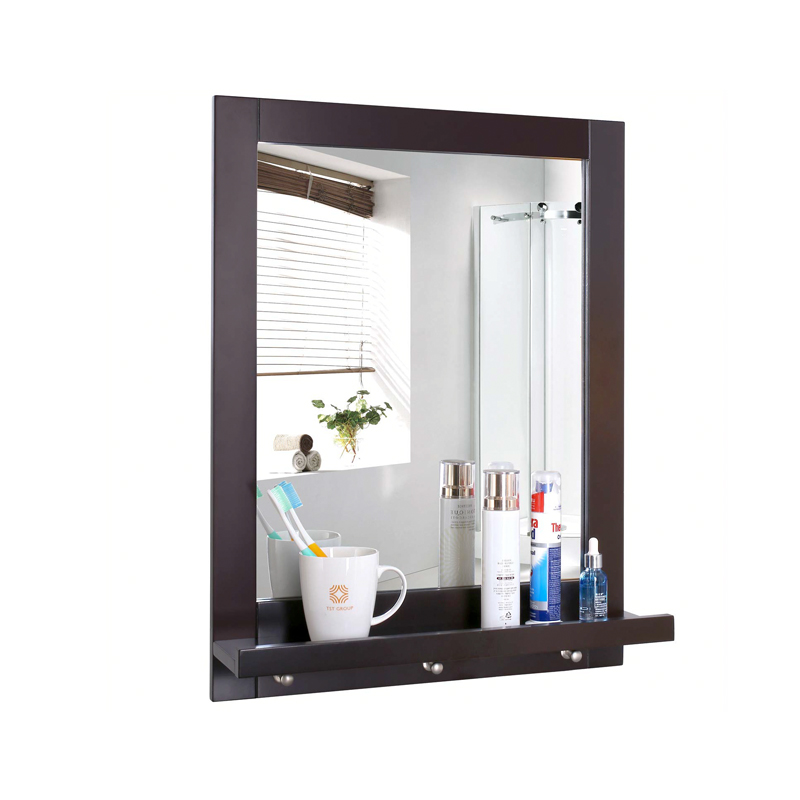 MDF framed mirror w / storage shelf, rectangular, concise style ALY0770