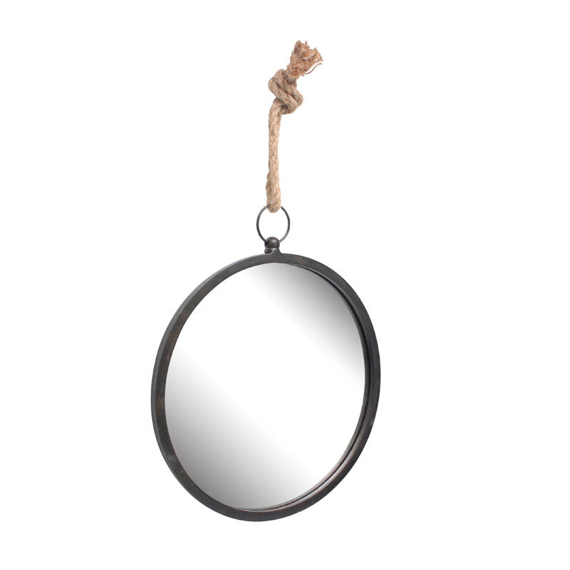 Metal framed mirror,  round,  vintage style ALY0772
