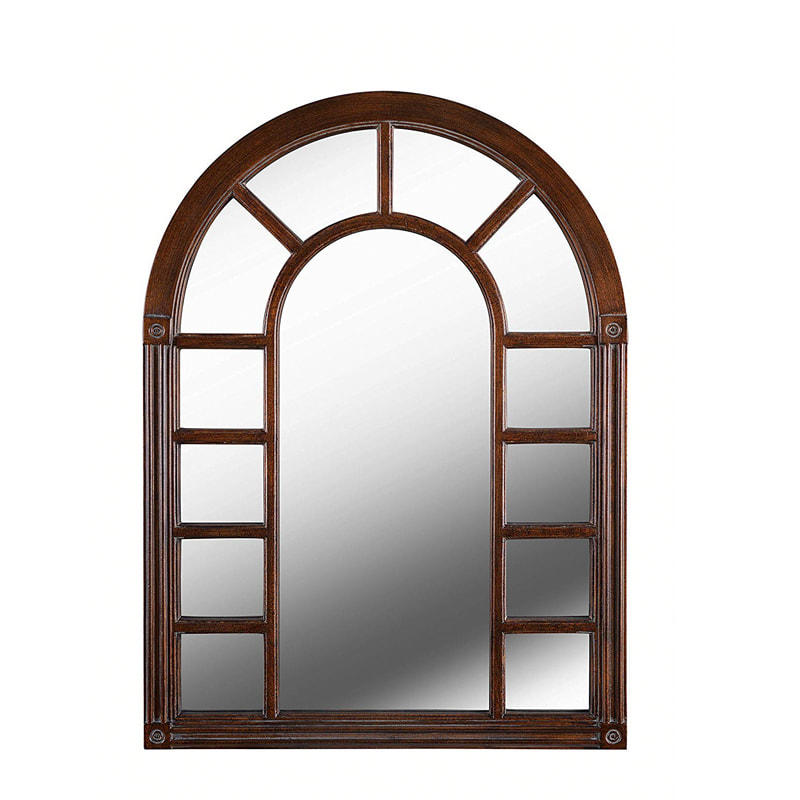 Wood framed mirror, rectangular, window look style ALY0780