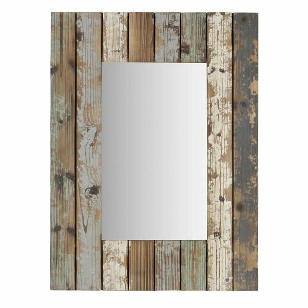 Wood framed mirror, rectangular, nautical design, wintage style ALY0783