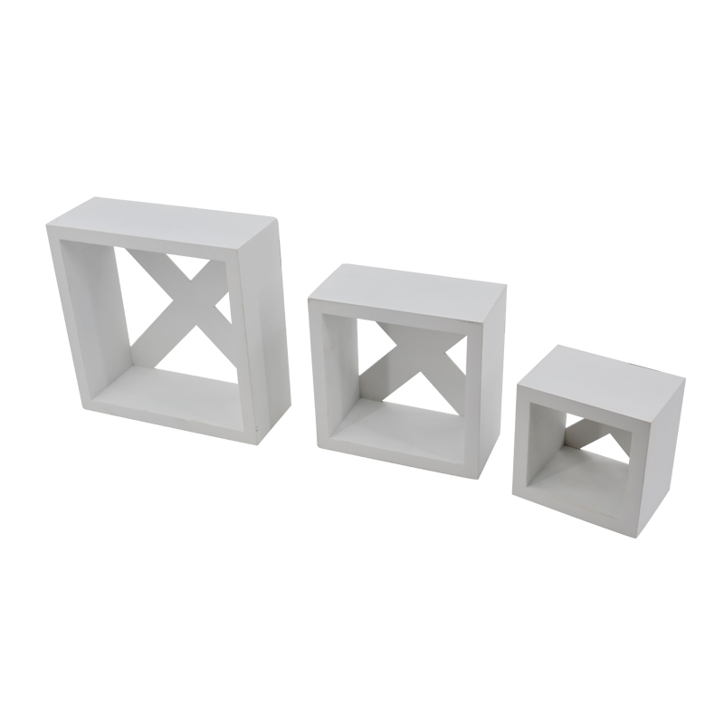 3/S nesting wood wall rack, white WJF35-S3