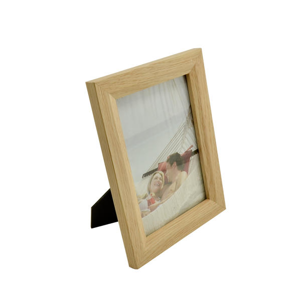 Simple natural wooden photo frame, ractangular 18F370