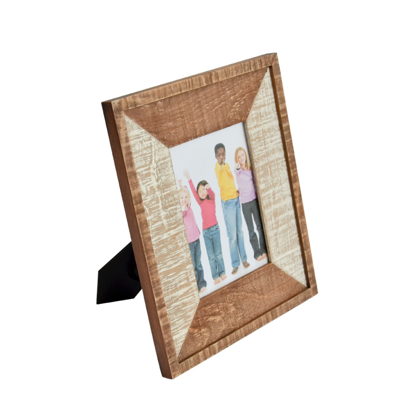 Wooden photo frame, visual effect design.  Rectangular 19S469