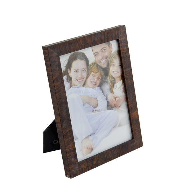 Veneered MDF photo frame, bark design, rectangular 19S578