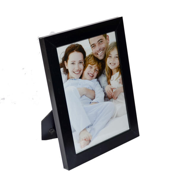 MDF photo frame,  pure black, concise design, rectangular 19S588