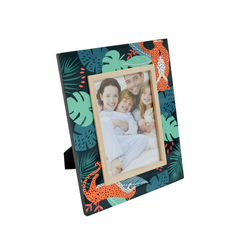 MDF photo frame,  jungle design, rectangular 19S755