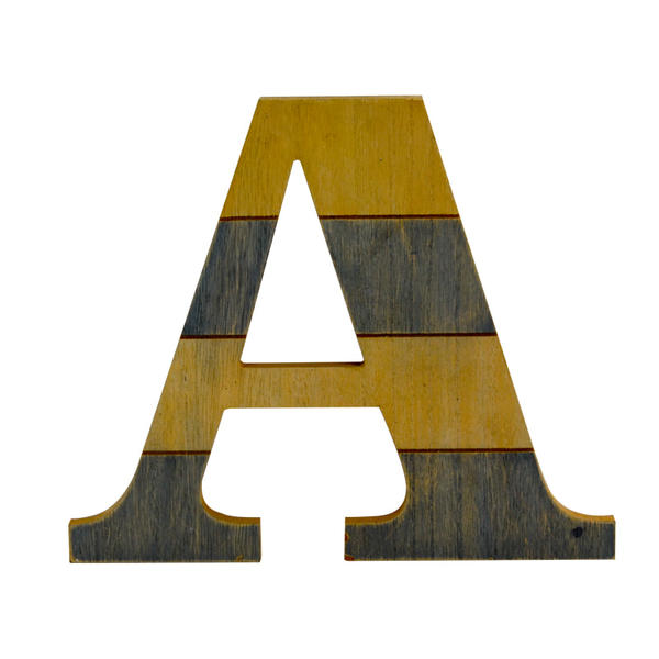 Large MDF alphabet letter, Distressed shabby chic style.  ' A '   AL076