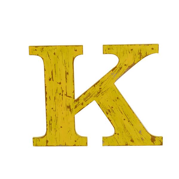 Large MDF alphabet letter, Distressed shabby chic style.  ' K '   AL151