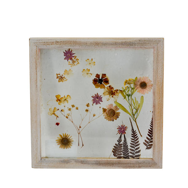 Wooden picture frame, framed art,  flowers painting AL286