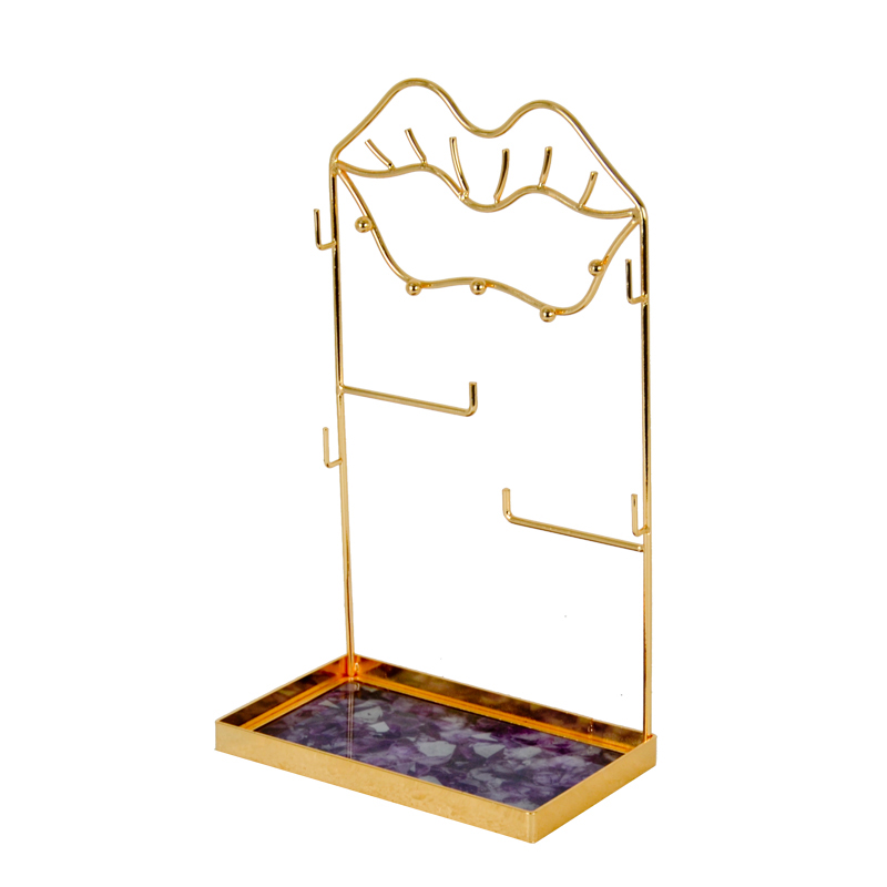 Golden color galvanize jewelry rack, for all kinds of jewelries ALGY502
