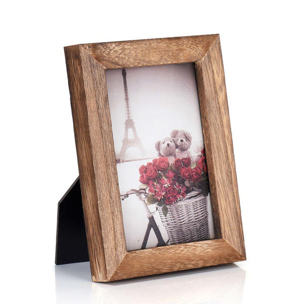 Wooden photo frame,  thick frame, beige and carnation color.  concise style ALY0353