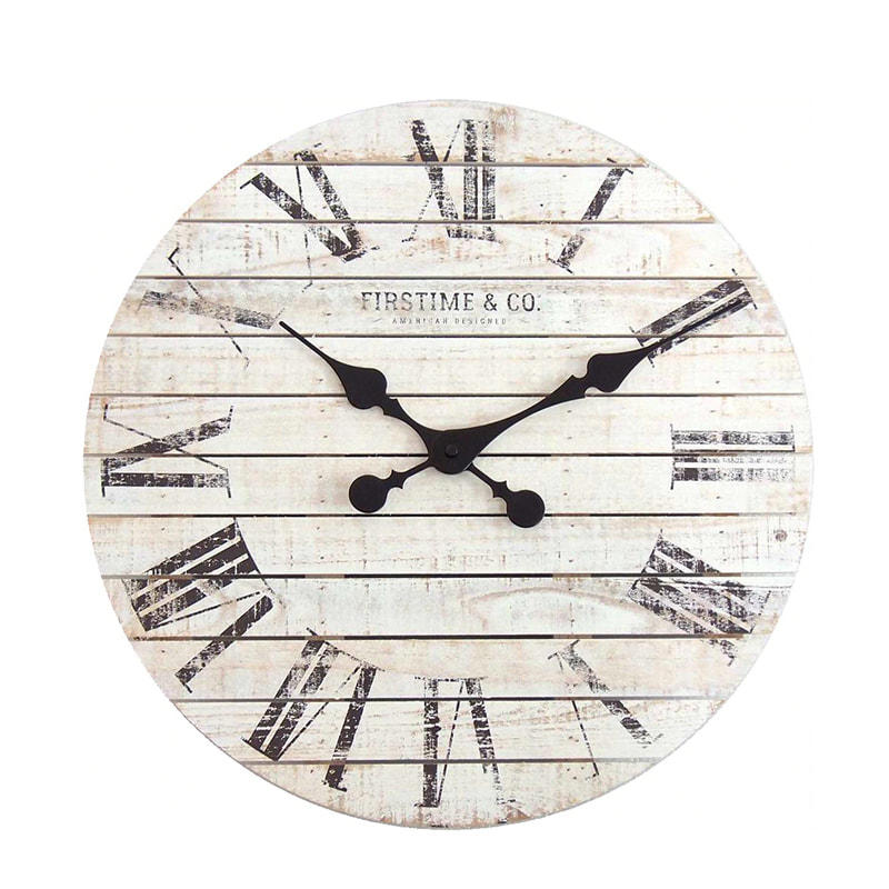 Round wooden clock, Nautical design, vintage style ALY0406