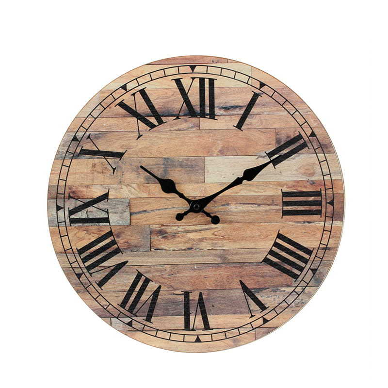 Round wooden clock, Classic antique design,  Vintage  ALY0410