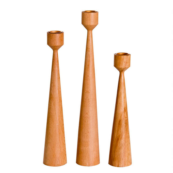 Set of 3 wooden candle holder, Modern concise style ALY0911