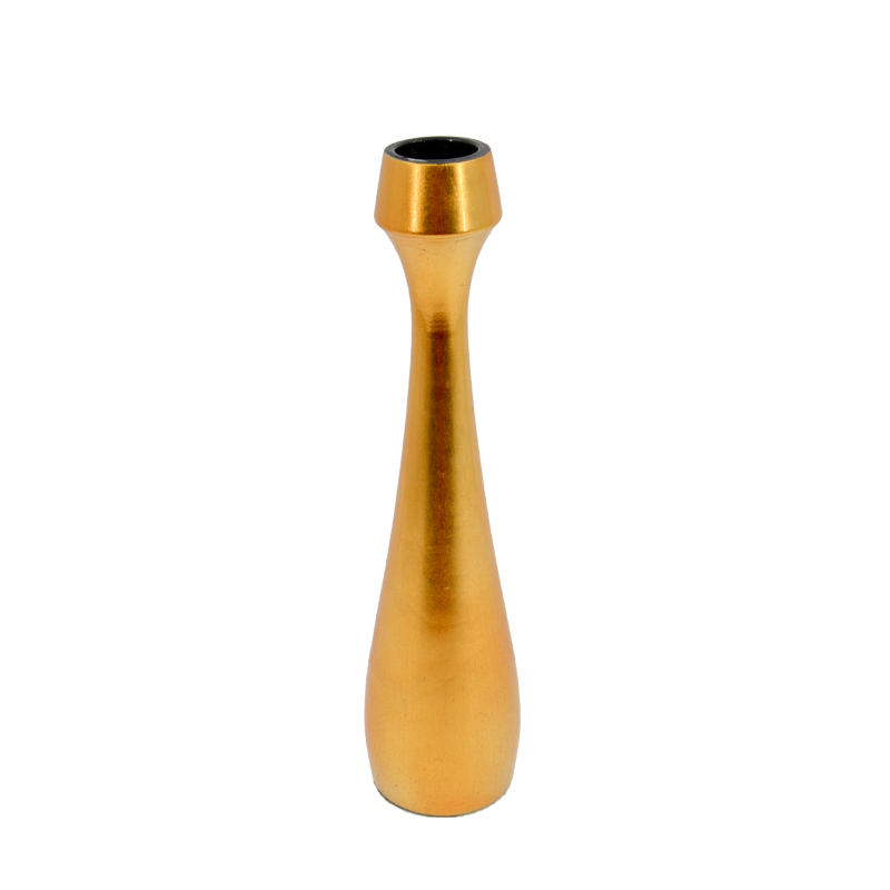 Wooden candle holder, Golden finish, Modern concise style FH192