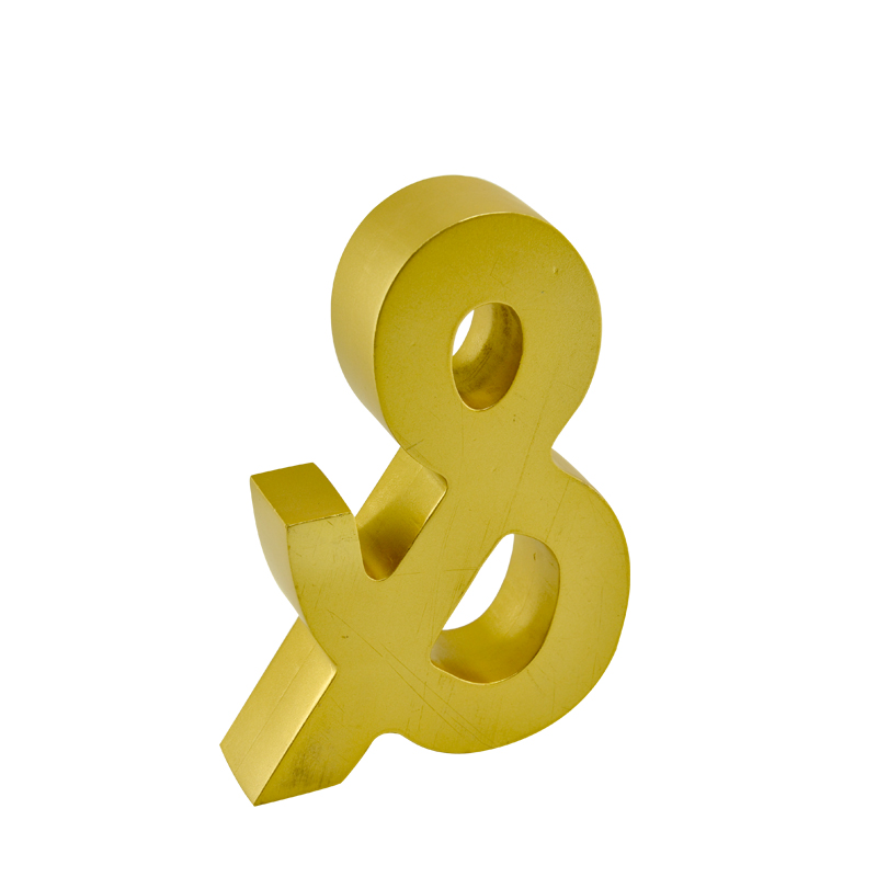 MDF characters decoration,   Both wall mounted and table top style. Symbol  ' & ' T18430