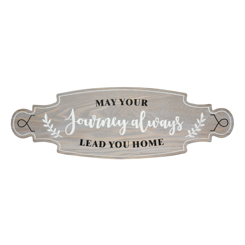 Wooden wording wall plaque, grey distressed, vintage 19SH-124