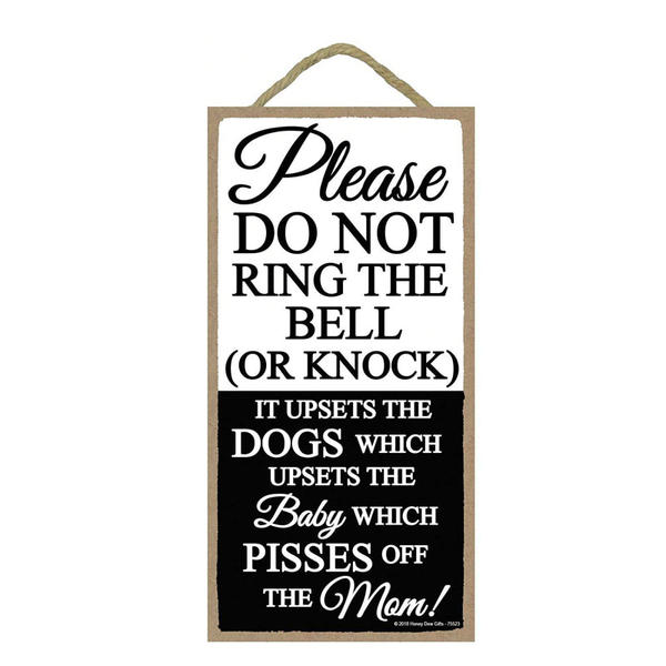 MDF No knocking and No bell ringing sign ALY2007