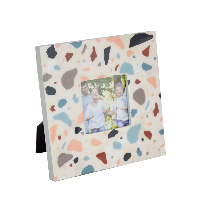 MDF photo frame, mosaic design, kids style, square F19-547