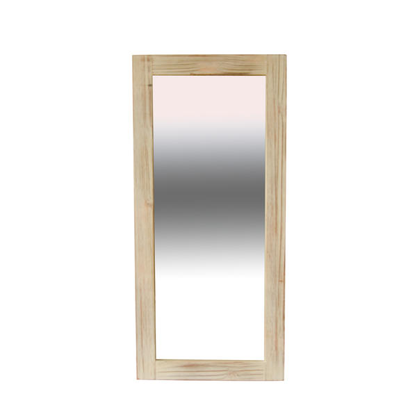Wood framed mirror, wood grain, rectangular 18F396
